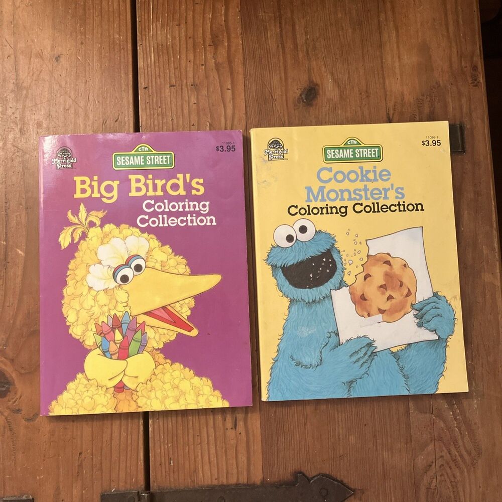 Sesame Street Big Bird Cookie Monster Coloring Book Merrigold Press 1990
